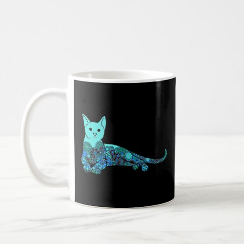 Artistic Colorful Cat  Coffee Mug