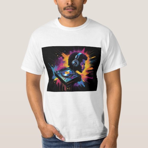 Artistic Colorful DJ T_Shirt