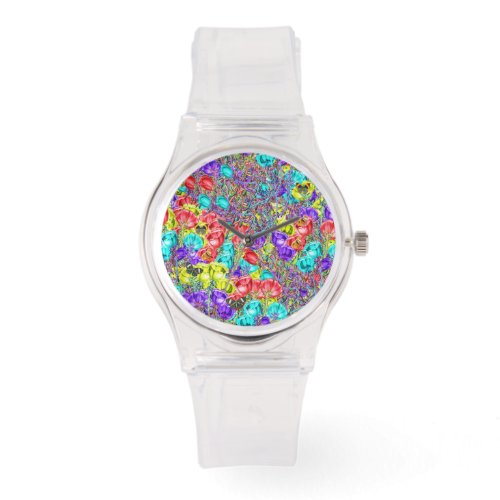 Artistic colorful floral seamless pattern  Case_Ma Watch