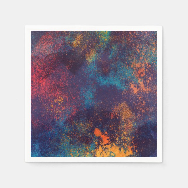 Artistic Colorful Grunge Spots | Napkin (Front)