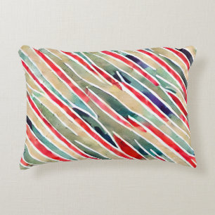 Artistic colorful hand kraft abstract pattern Pink Accent Pillow