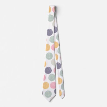 Artistic Colorful Pastel Polka Dot Neck Tie by WorldOfAntares at Zazzle