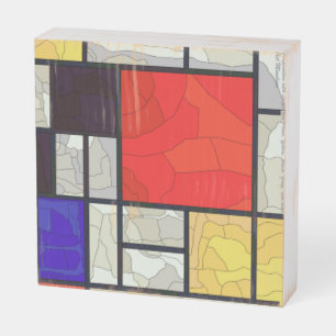 artistic colorful piece wooden box sign