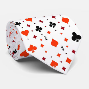 Artistic Colorful Playing Cards Pattern Neck Tie