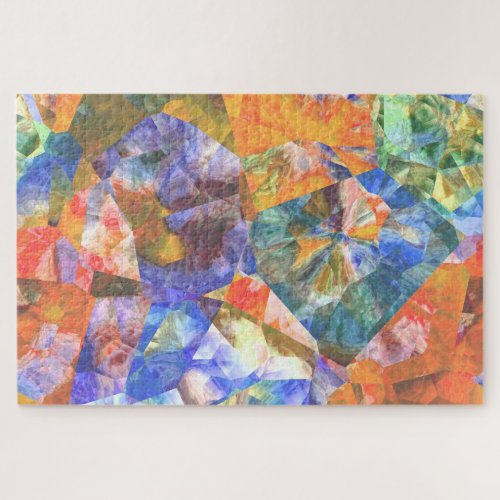 Artistic Colorful Polygon Mosaic Art Pattern Jigsaw Puzzle