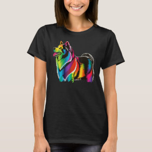 Artistic Colorful Pop Art painted Alaskan Malamute T-Shirt