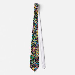 Artistic colorful scratch lines necktie