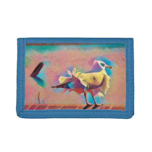 Artistic colorful Seagull Trifold Wallet