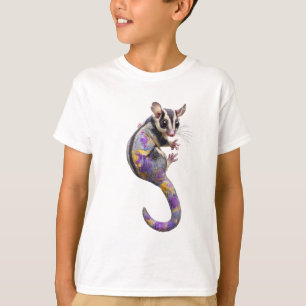 Artistic Colorful Sugar Glider Kids T-Shirt