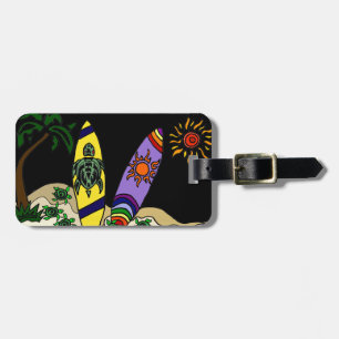 Artistic Colorful Surfboards Surfing Art Luggage Tag