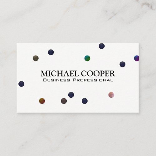 Artistic Colorful Textured Spheres Business Card