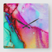 Artistic colorful wall clock