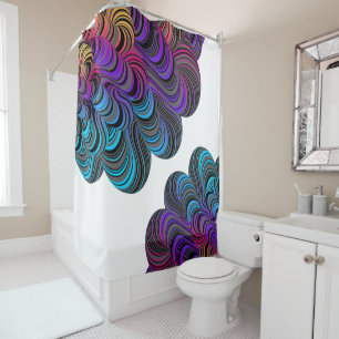 Artistic Colors Flowing Shower Curtain