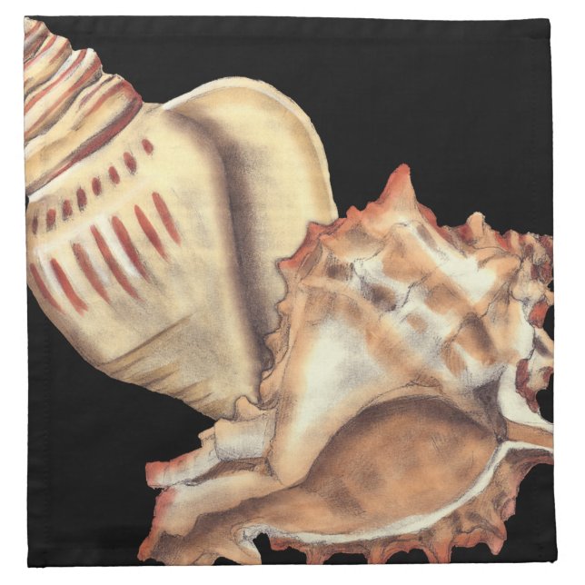 Artistic Conch Shells Cloth Napkin (Front)