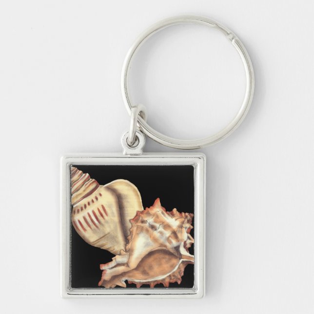 Artistic Conch Shells Keychain (Front)
