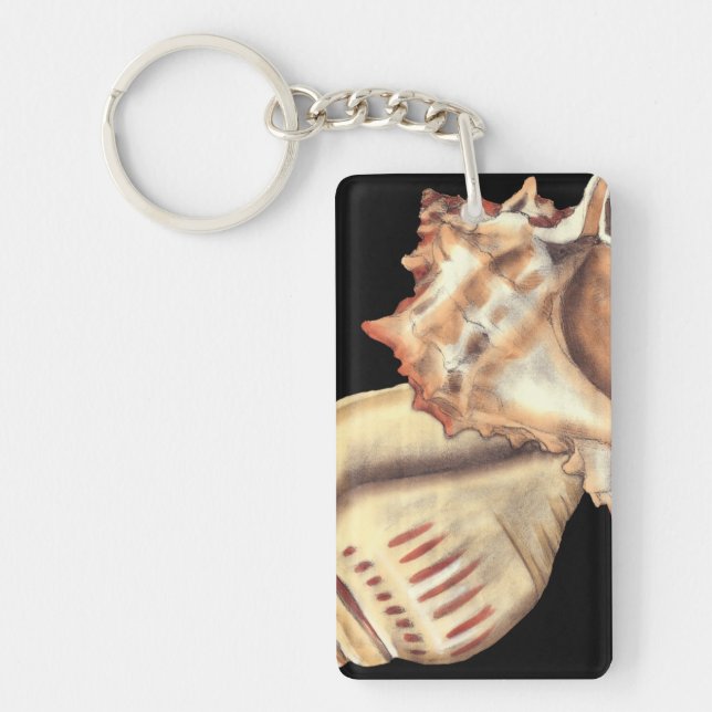 Artistic Conch Shells Keychain (Front)