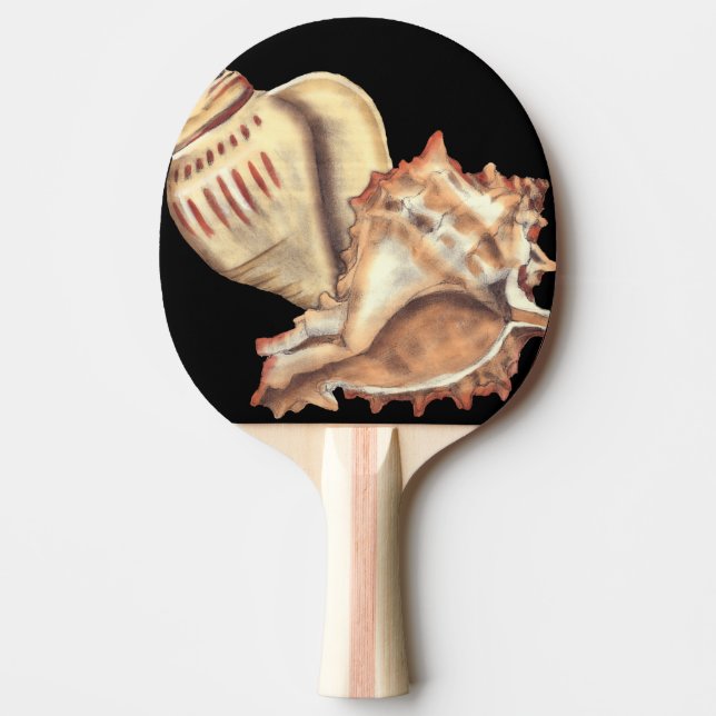 Artistic Conch Shells Ping Pong Paddle (Front)