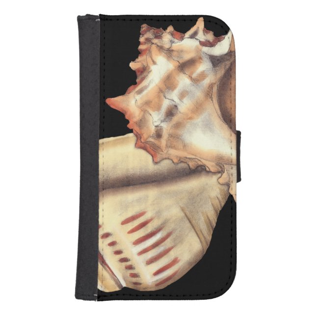 Artistic Conch Shells Samsung Galaxy Wallet Case (Front)