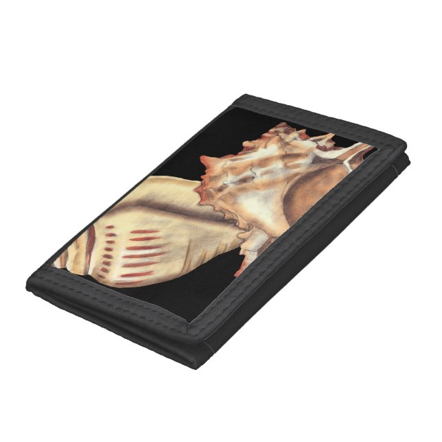 Artistic Conch Shells Trifold Wallet (Bottom)