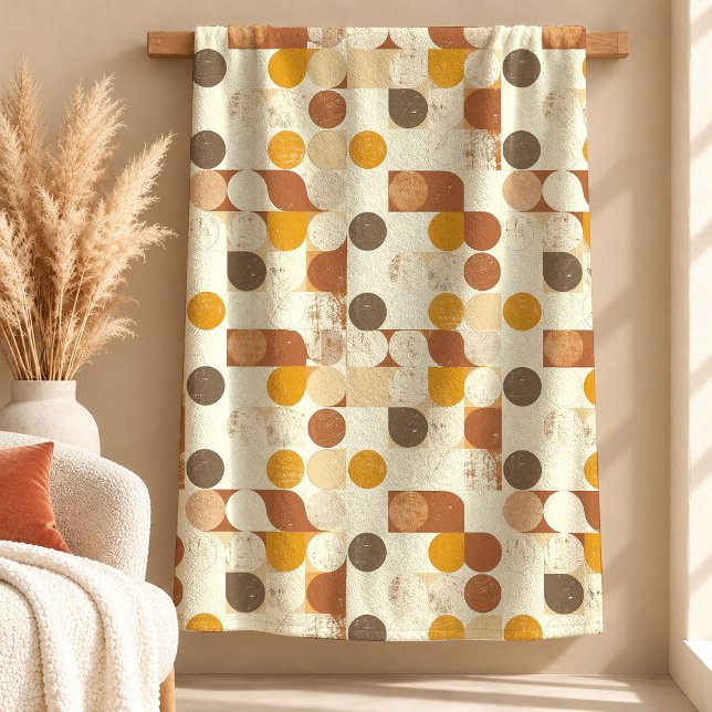 Artistic Copper Rust Abstract Shapes Blanket (Artistic Copper Rust Abstract Shapes Blanket)