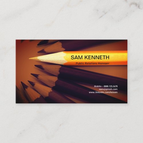 Artistic Creative Colorful Pencil PR Business Card