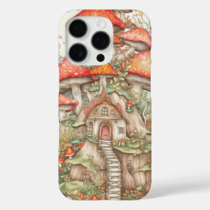 Artistic Creative Mushroom Dwelling Illustration iPhone 16 Pro Case