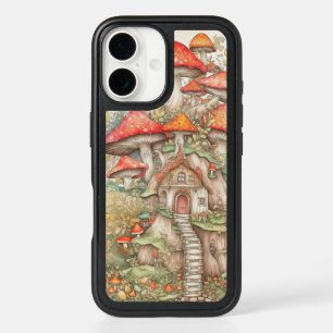 Artistic Creative Mushroom Dwelling Illustration iPhone 16 Case