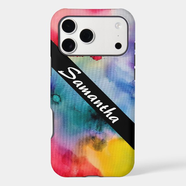 Artistic Creative Splashes of Watercolor Iphone Case (Back)