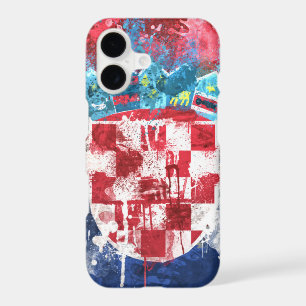 Artistic Croatian Flag iPhone 17 Case Croatia He