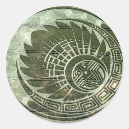 Artistic Crop Circle Classic Round Sticker