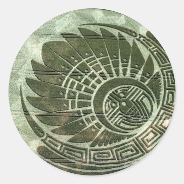 Artistic Crop Circle Classic Round Sticker (Front)