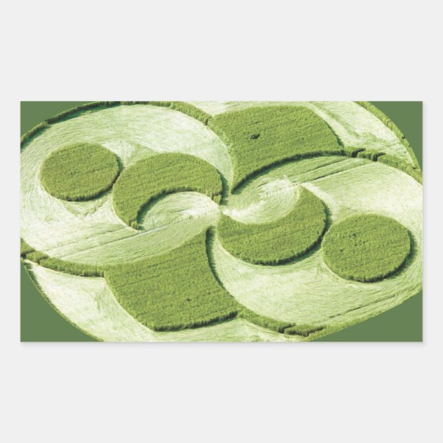 Artistic Crop Circle Rectangular Sticker (Front)