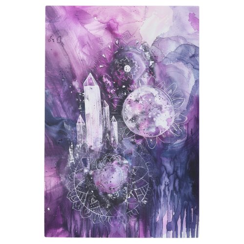  Artistic Crystal Purple Mandala SC3 Metal Print