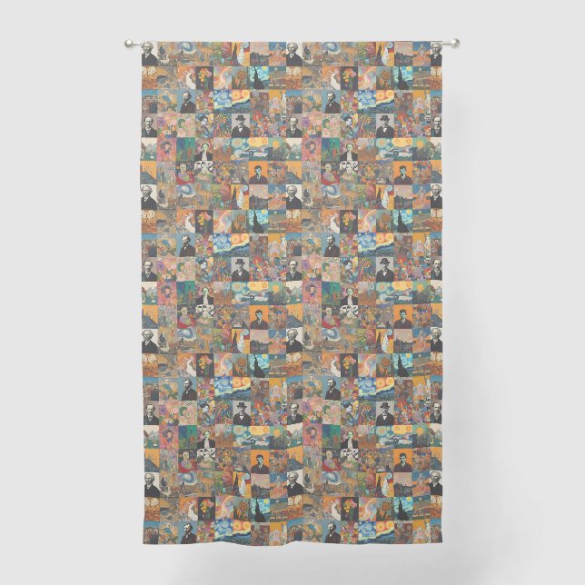Artistic Curtains | Van Gogh and Picasso-Inspired  (Front)
