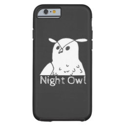 Artistic Cute Woodland Night Owl Tough iPhone 6 Case