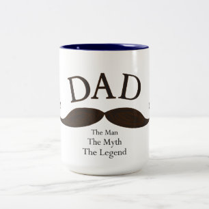 Artistic Dad Illustrated Mustache Mug