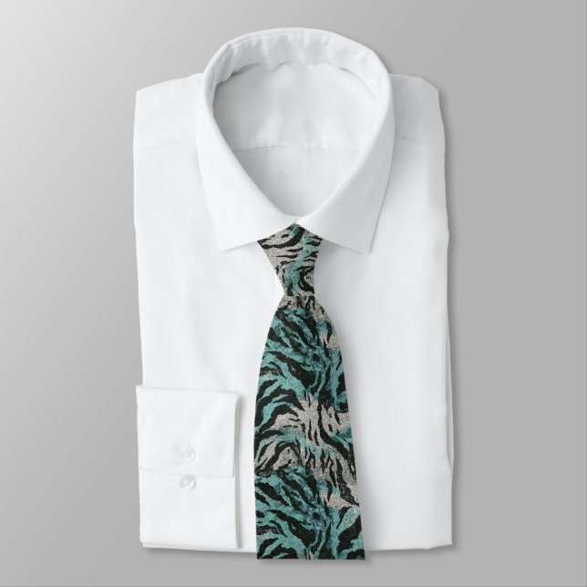 Artistic Dads Day Gifts Tiger Neck Tie (Tied)