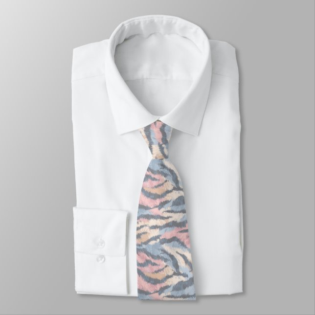 Artistic Dads Fathers Day Gifts Tiger Skin Neck Tie (Tied)