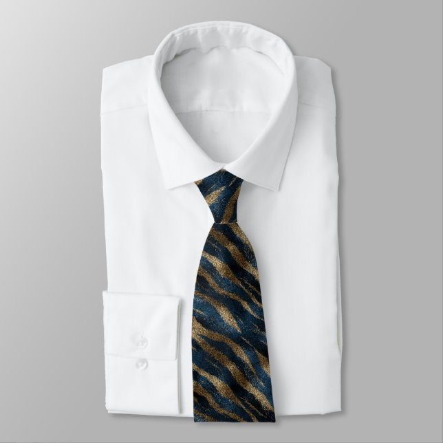 Artistic Dads Fathers Day Gifts Tiger Skin Neck Tie (Tied)