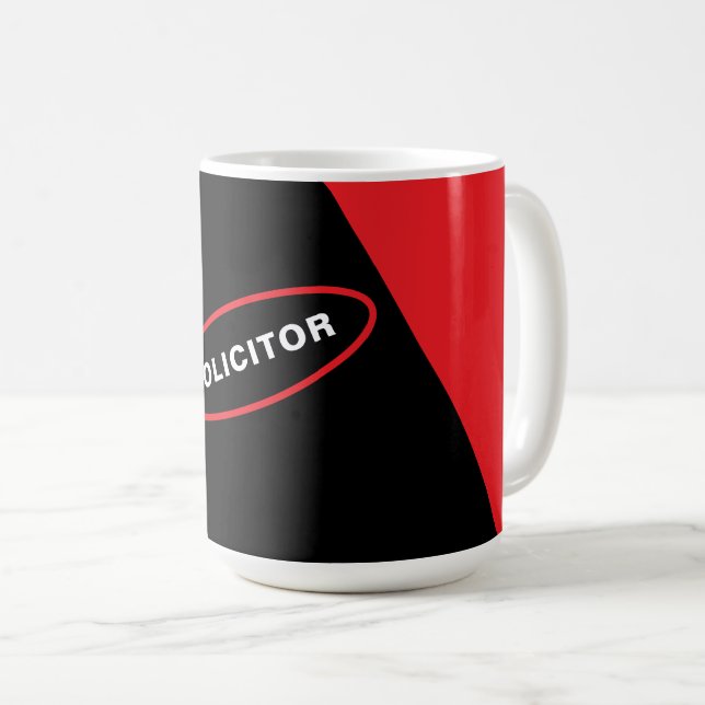 Artistic Design Coffee Mug for Solicitor (Front Right)