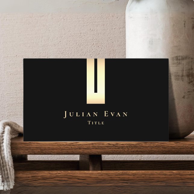 Artistic Detail Black and Gold Business Card (Creator Uploaded)