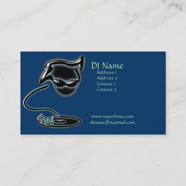 Artistic DJ Business Card (Front)