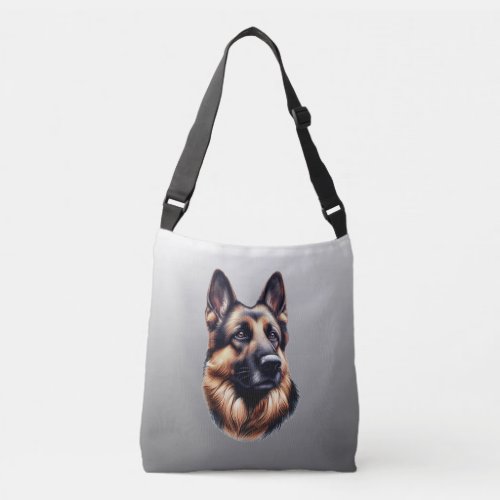 Artistic Dog Face Cross Body Bag