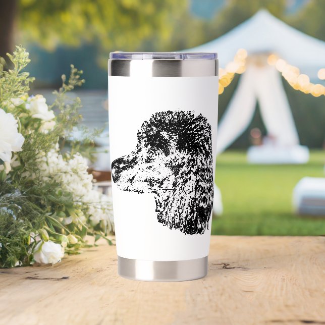 Artistic Dog Portrait Mug Insulated Tumbler (Wedding (Rotated))
