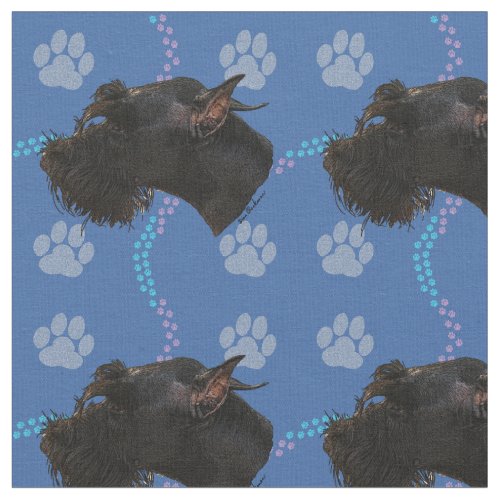 Artistic Dogs _ Giant Schnauzer v5 Fabric