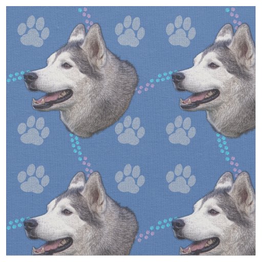 Artistic Dogs - Siberian Husky v2 Fabric