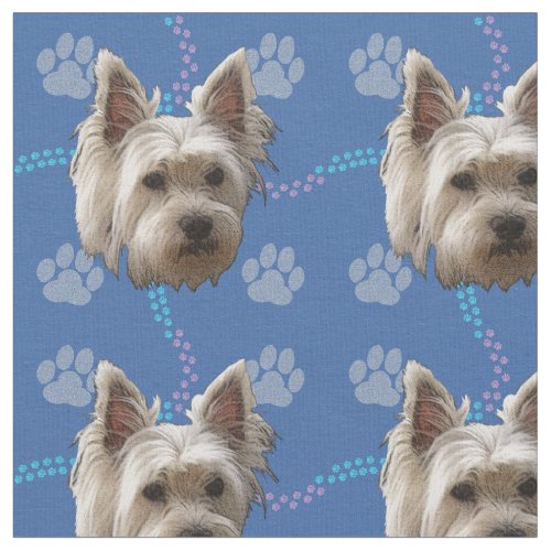 Artistic Dogs _ West Highland White Terrier v1 Fabric