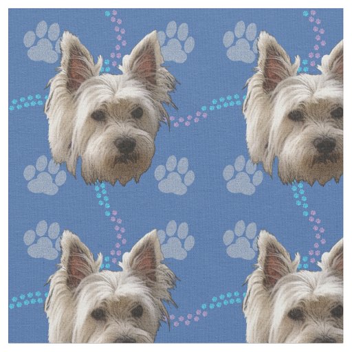 Artistic Dogs - West Highland White Terrier v1 Fabric