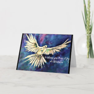 Artistic Dove Christmas Card, Uplifting art card