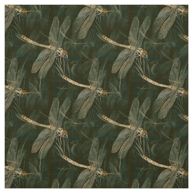 Artistic Dragonfly Fabric (Swatch)